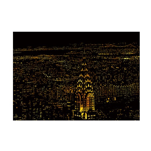 手刮城市金色夜景刮畫紙-紐約