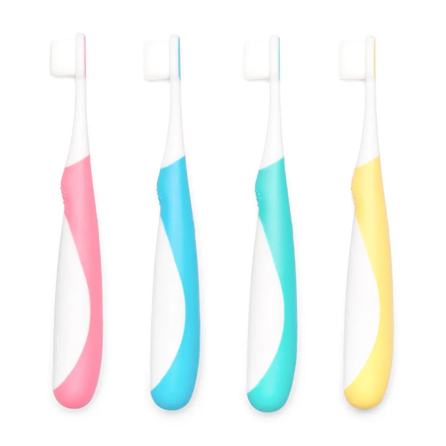 JOY 兒童牙刷4入組 -藍、粉、黃、綠各1入-2歲以上-團購專案