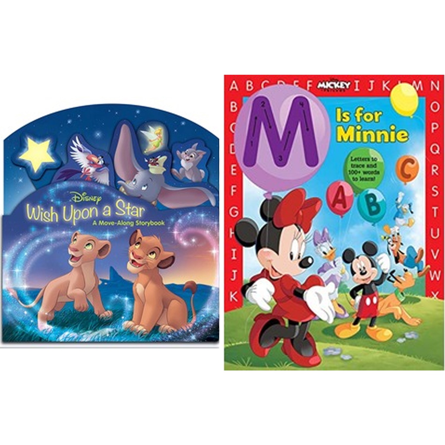 【合購】米妮字母學習書（厚頁書）+ 許願星星（移動遊戲書）