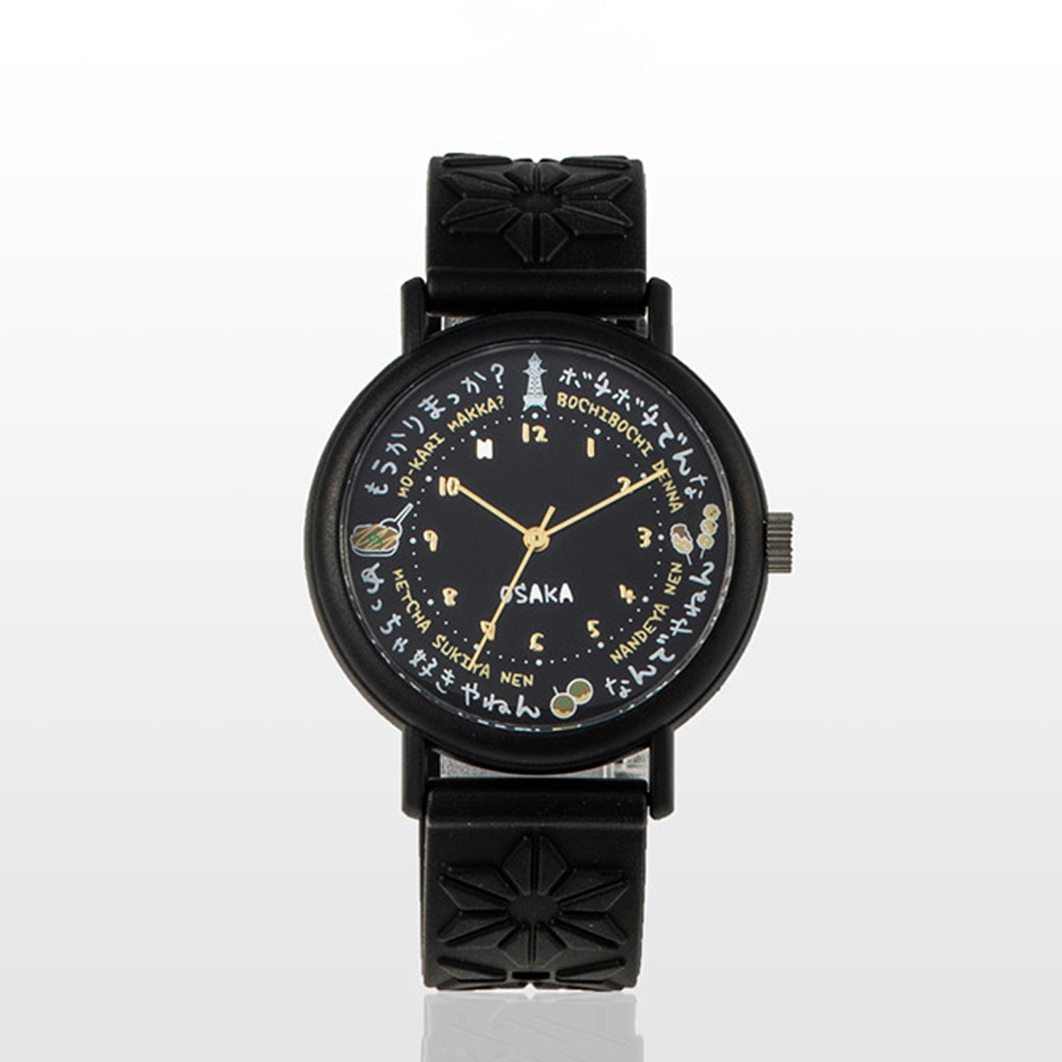 KAORU 日本製香氛手錶(限定款)-大阪名物-黑-和墨
