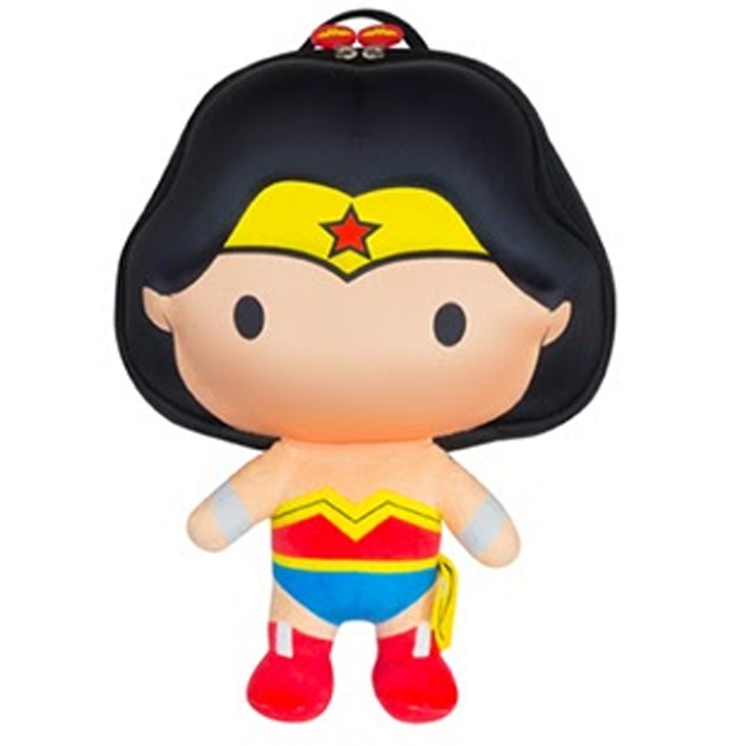 DC 正義聯盟 公仔背包-神力女超人-紅/黃 (38X25X18cm)