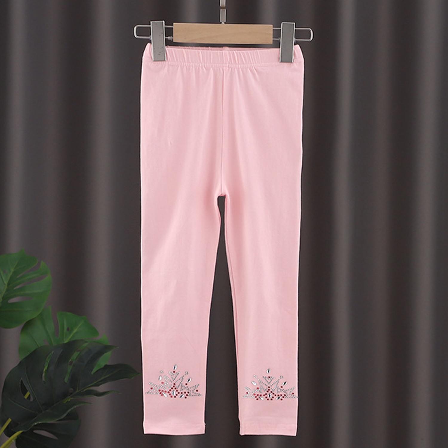 修身造型內搭褲-粉色 (100cm)