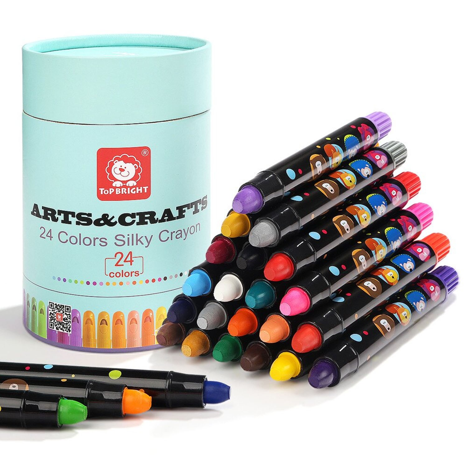 小小藝術家安全可水洗絲滑蠟筆-24色