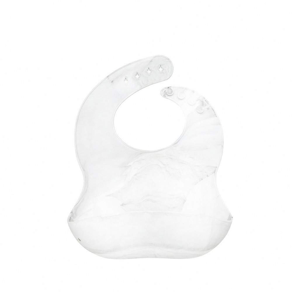 寬口立體矽膠防漏圍兜/防水圍兜-簡約大理石 (290x230x75mm)