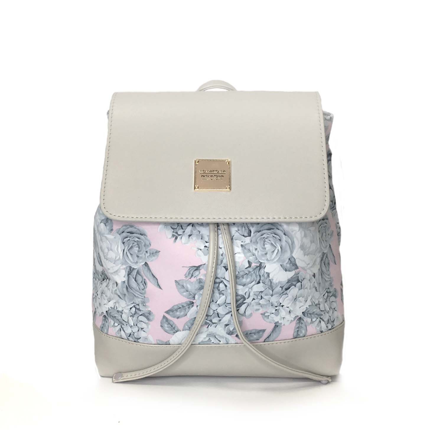 翻蓋束口後背包-瑰麗?粉-粉 (29cmx11cmx31cm)