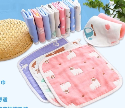 六層紗布巾-一條-款式隨機 (25cm*25cm)