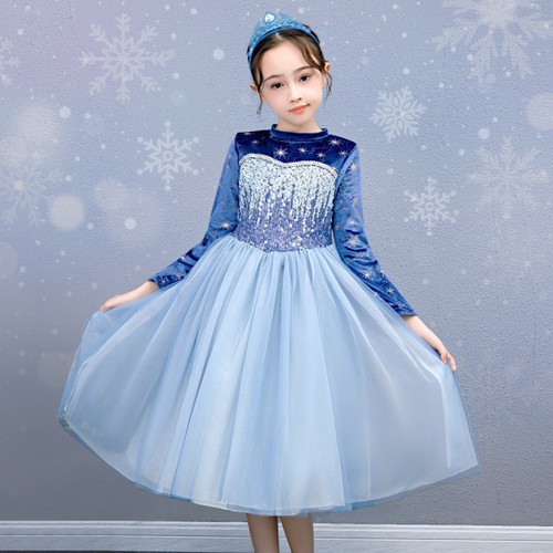 天鵝絨碎閃禮服洋裝 (110cm)