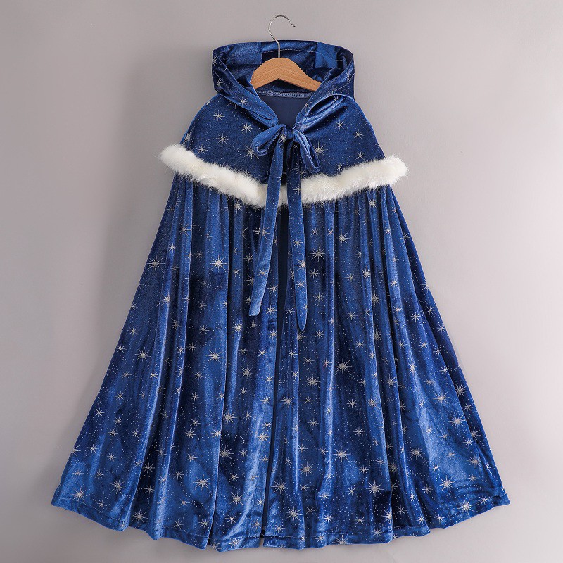 碎雪星空保暖斗篷 (M (100-120cm))