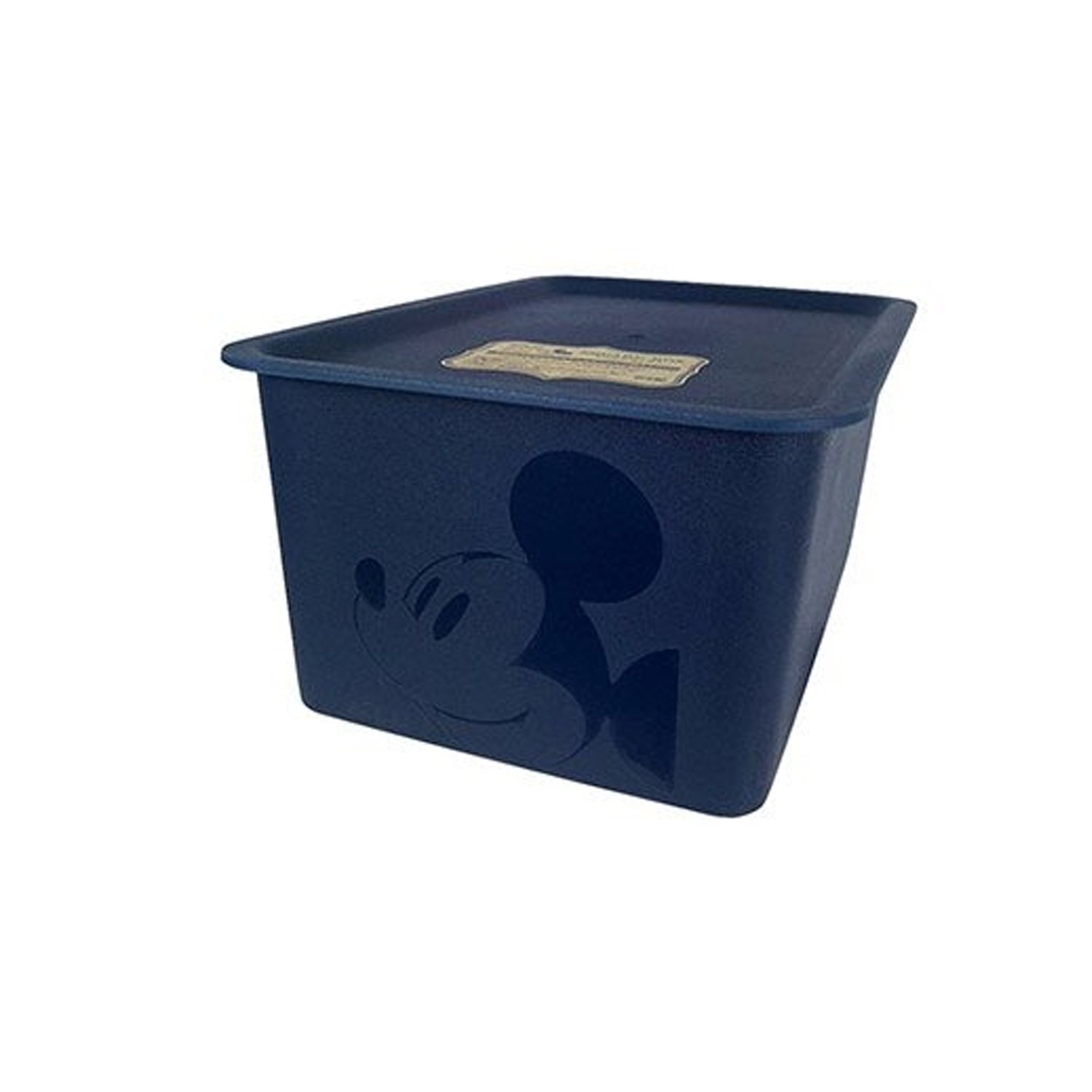 日本製收納箱附蓋S-米奇-深藍 (19*27*12cm)-4L