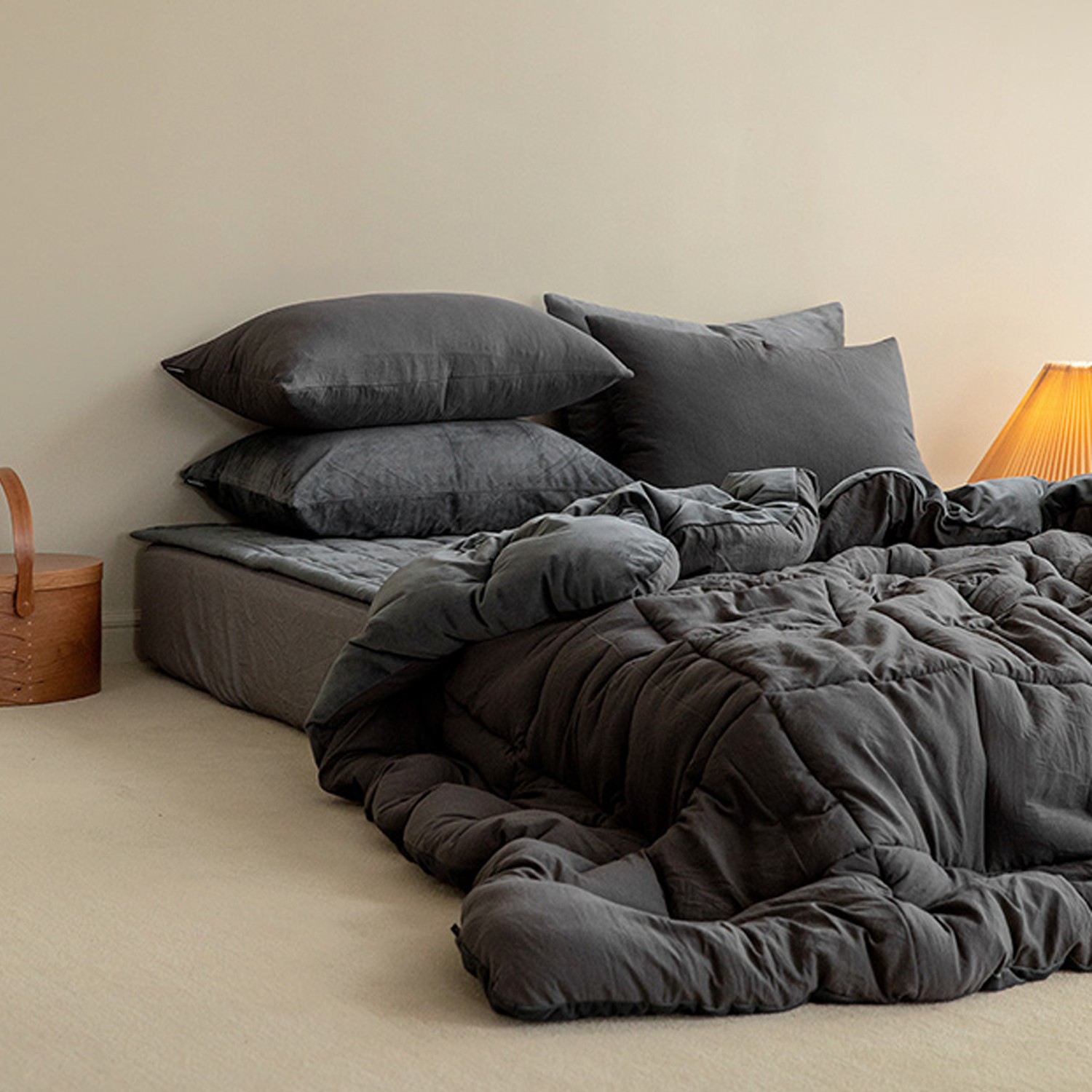 可水洗超細纖維雲朵棉被-芝麻牛奶 (150X200cm)