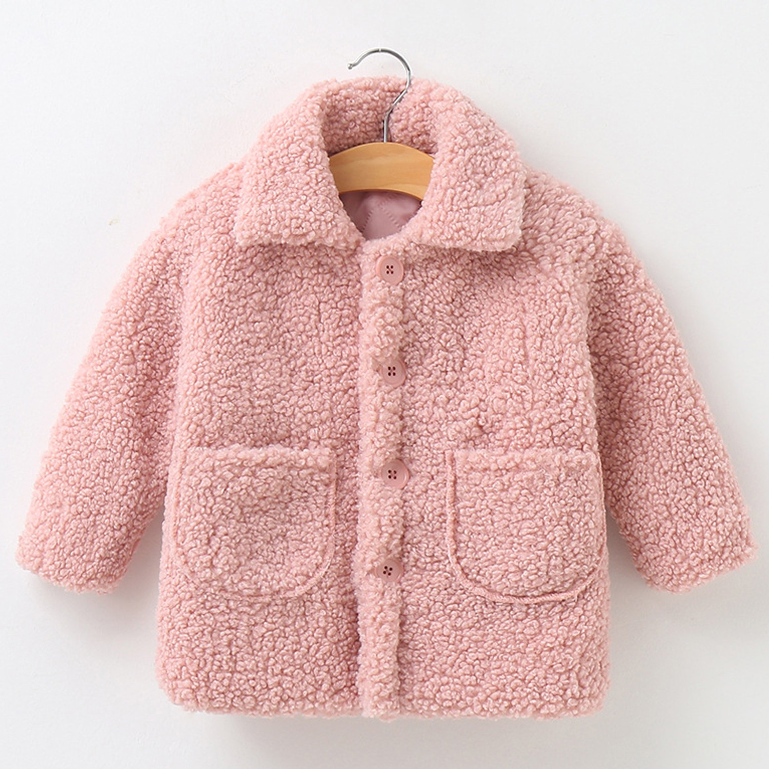小羊羔毛毛外套-粉色 (90cm)