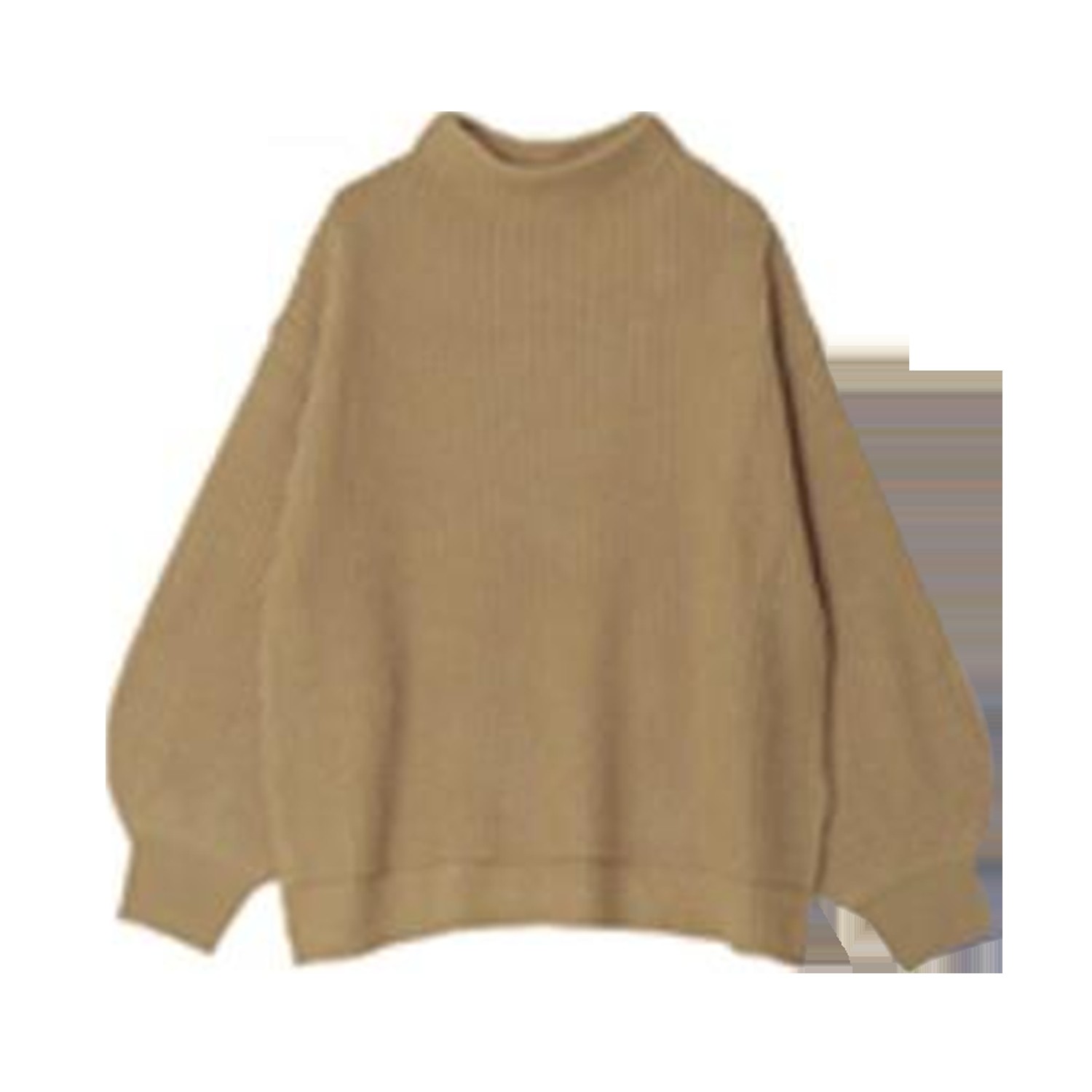 修身顯瘦針織毛衣(廣口領) (褐杏)