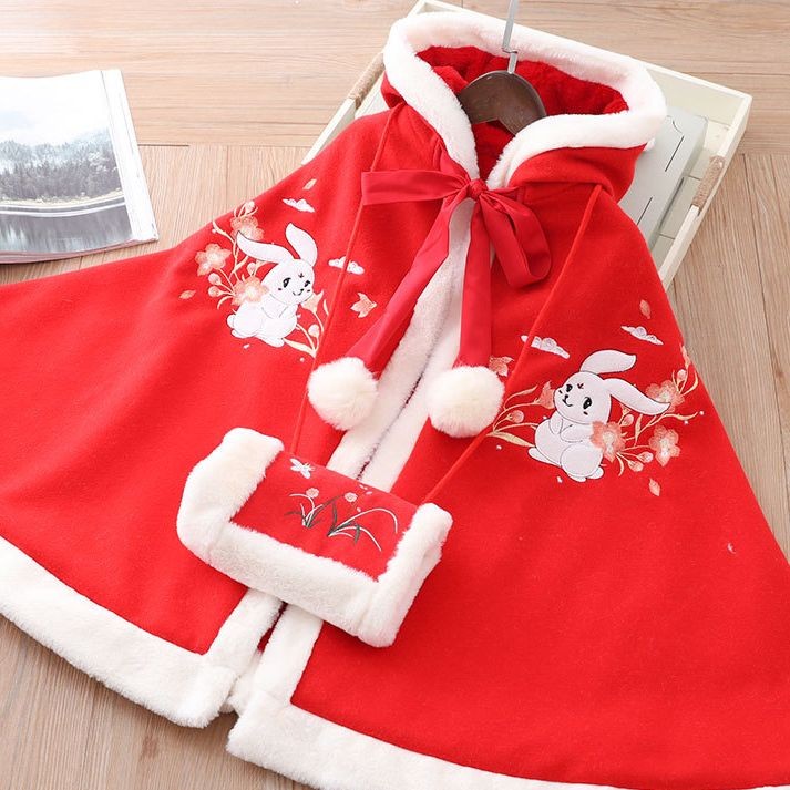 玉兔吉祥保暖斗篷 (110cm)