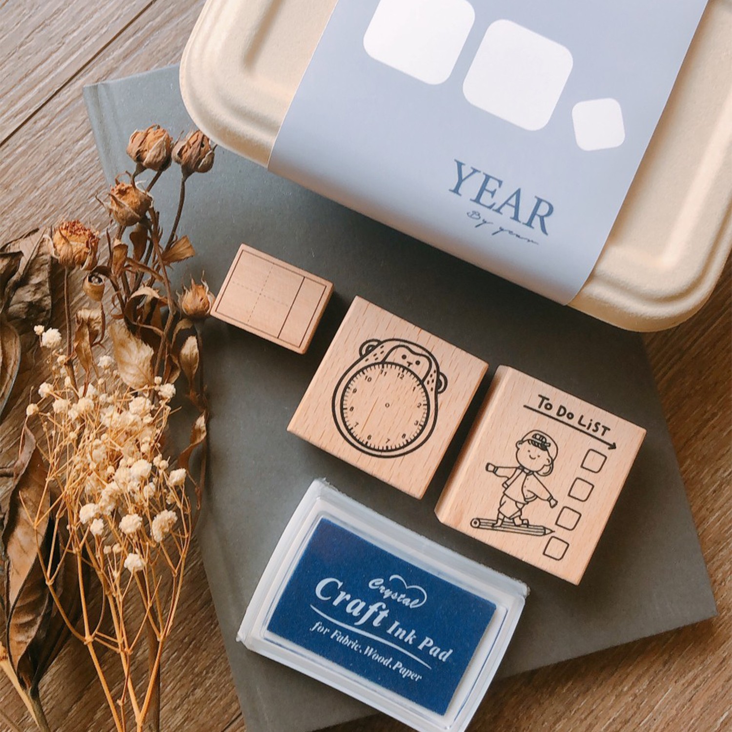 印章-印章禮盒（小習字/時鐘印章/男list/印泥)-3入