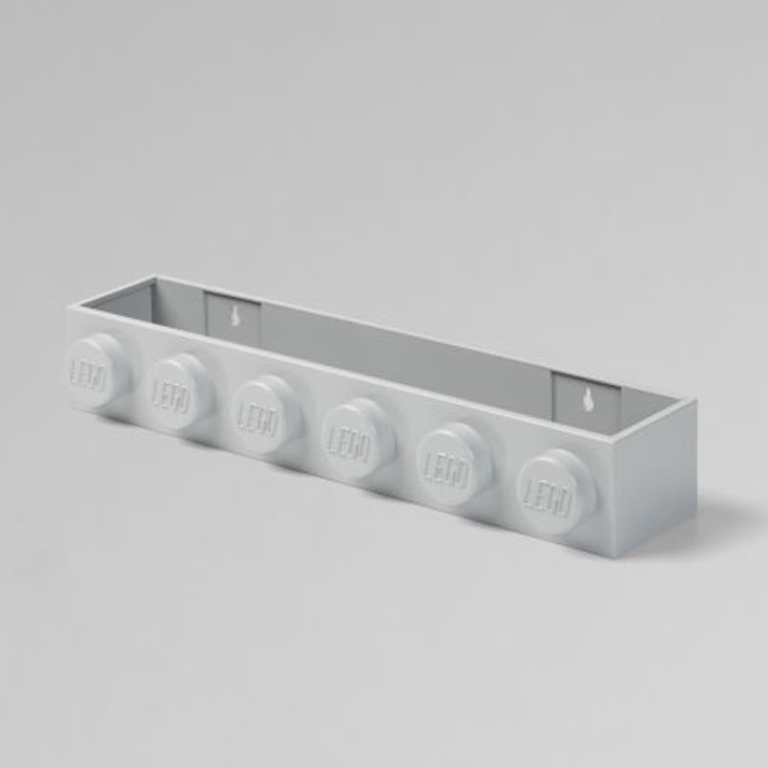 丹麥LEGO 樂高造型書架-低調灰 (47.8 x 7.8 x 11.5 cm)