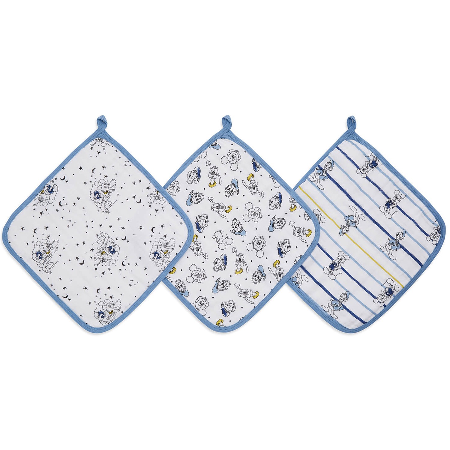 3入小方巾-星空米奇3入小方巾(單面花色) (27x27公分)