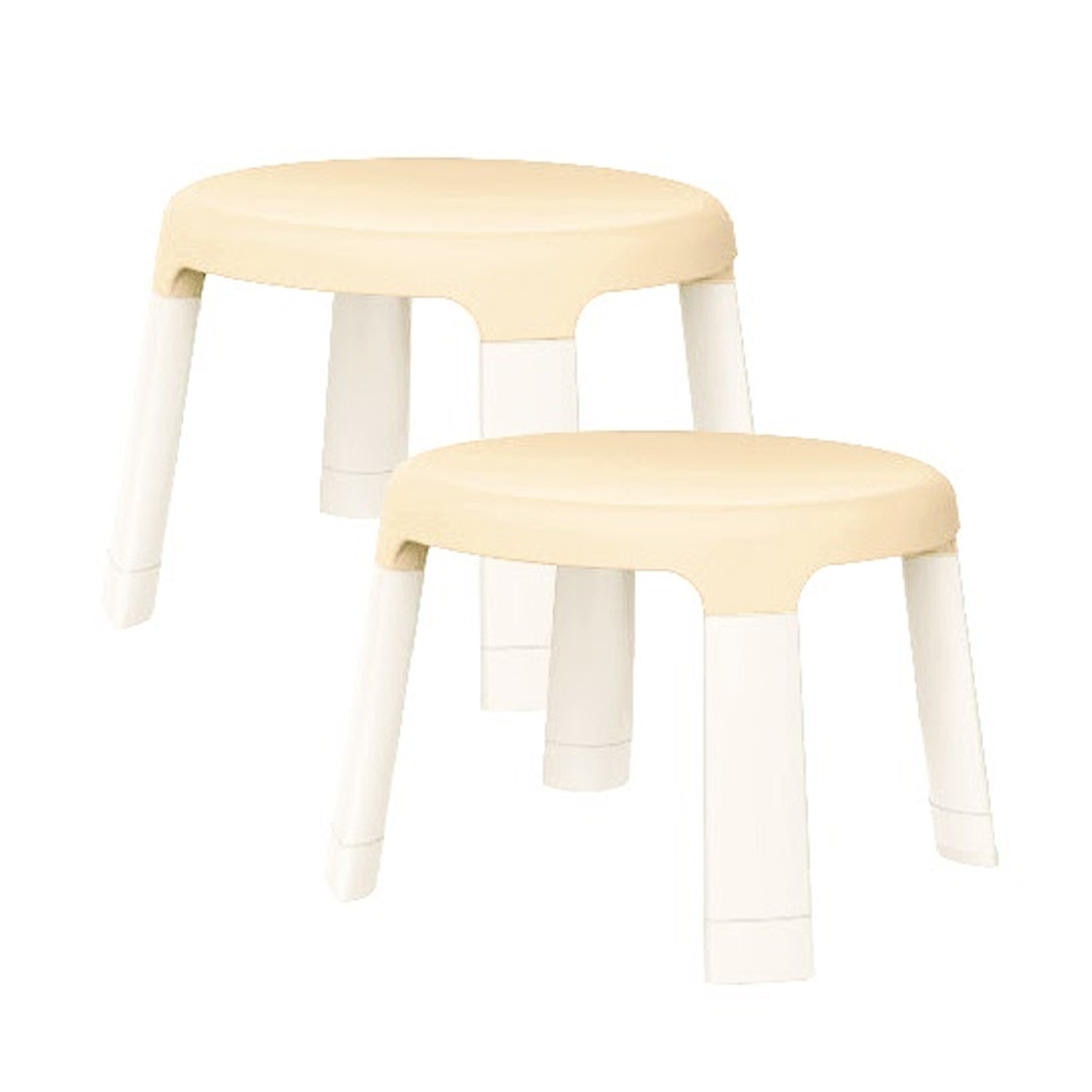 遊戲桌配件 二入椅-奶油色