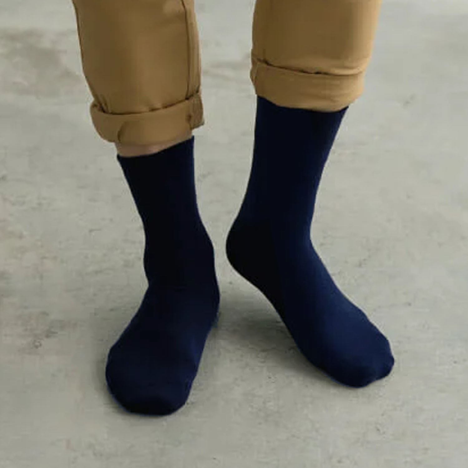 Supima抗菌萊卡除臭襪-紳士寬口短襪(3雙組)-丈青 (26-28cm)