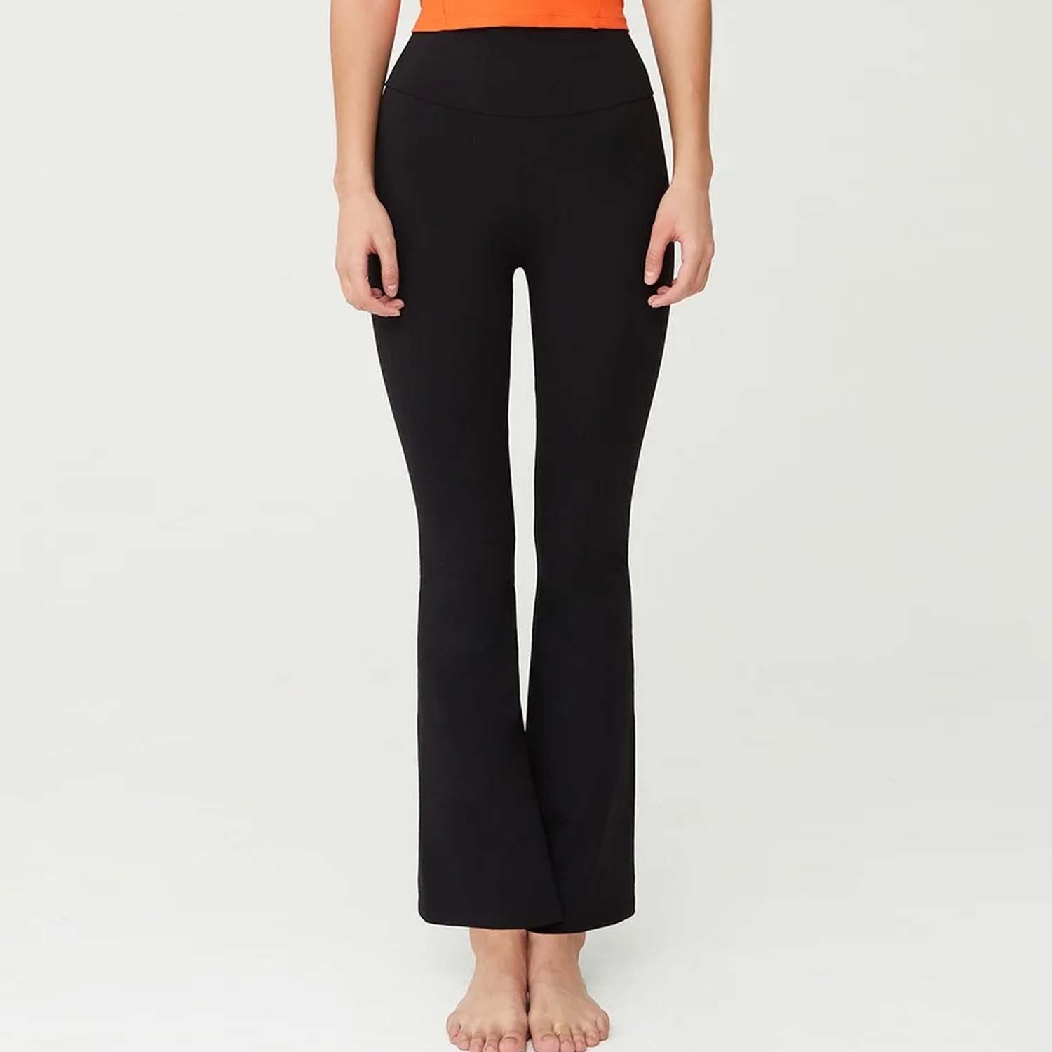 高腰小喇叭褲-經典黑 (4 (S))