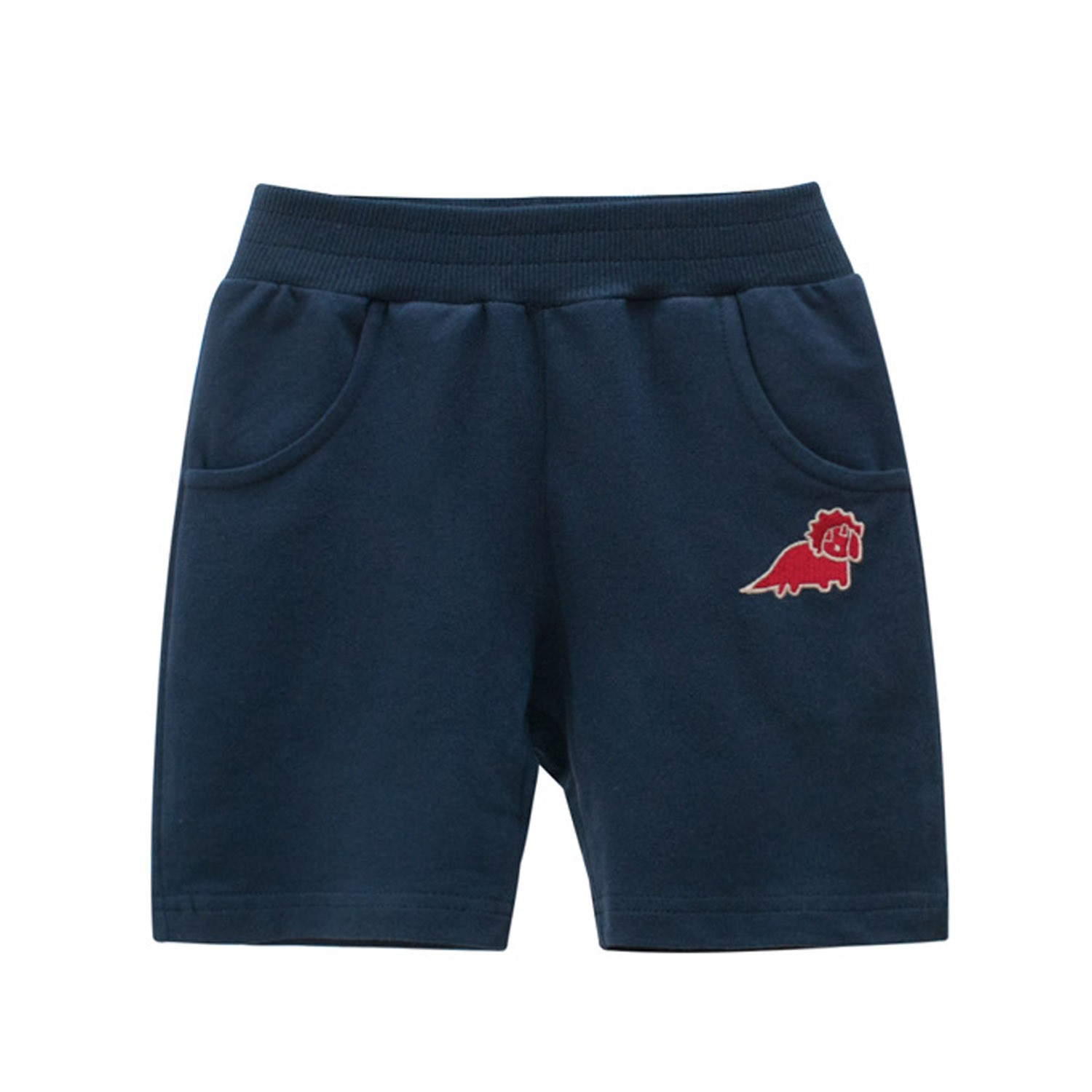 口袋恐龍五分褲-藏青 (90cm)