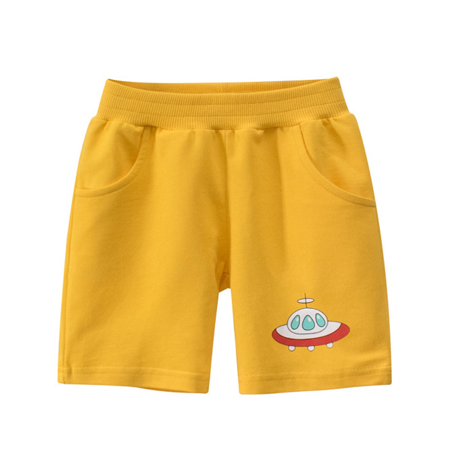 交通工具五分褲-金黃 (90cm)