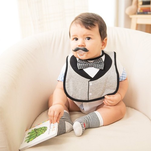 燕尾服點點立體領結圍兜 (大)