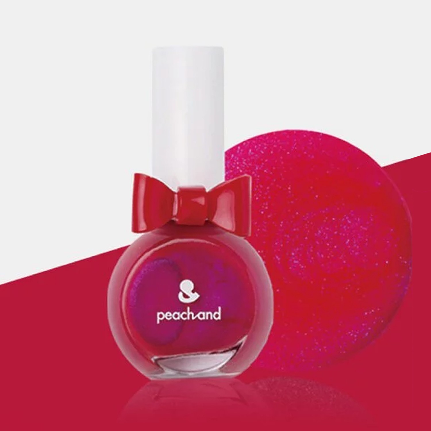 兒童安全水溶性蝴蝶結指甲油(附戒指)-22小紅帽珍珠紅-10ml(短效) -效期至2021.9.10