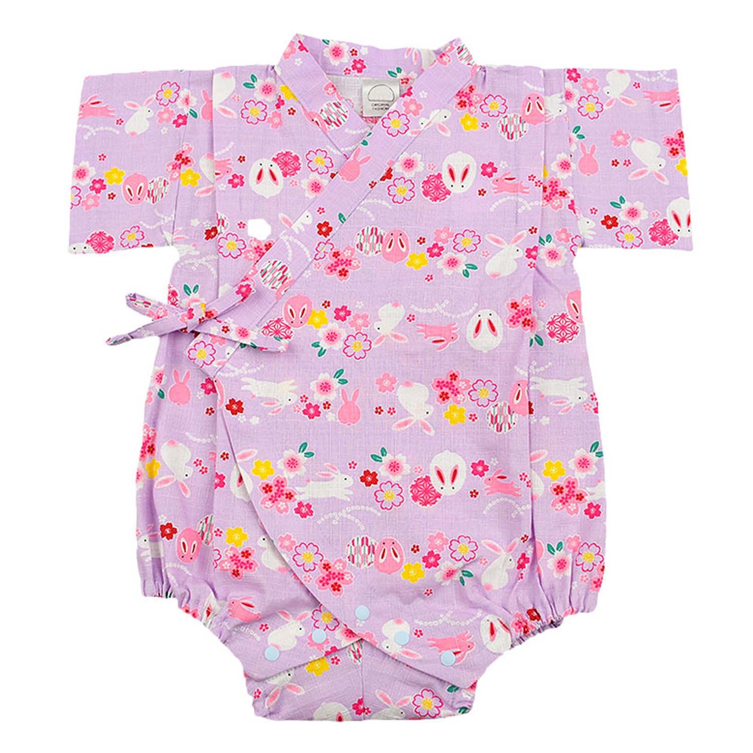 甚平包屁衣-兔子-紫色 (70cm)-團購專案