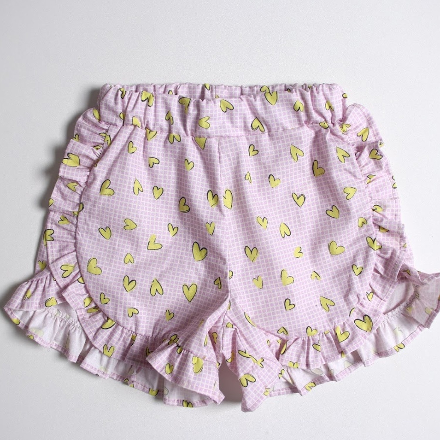 荷葉邊熊熊短褲-粉紅 (5號(90-95cm,10-13kg))