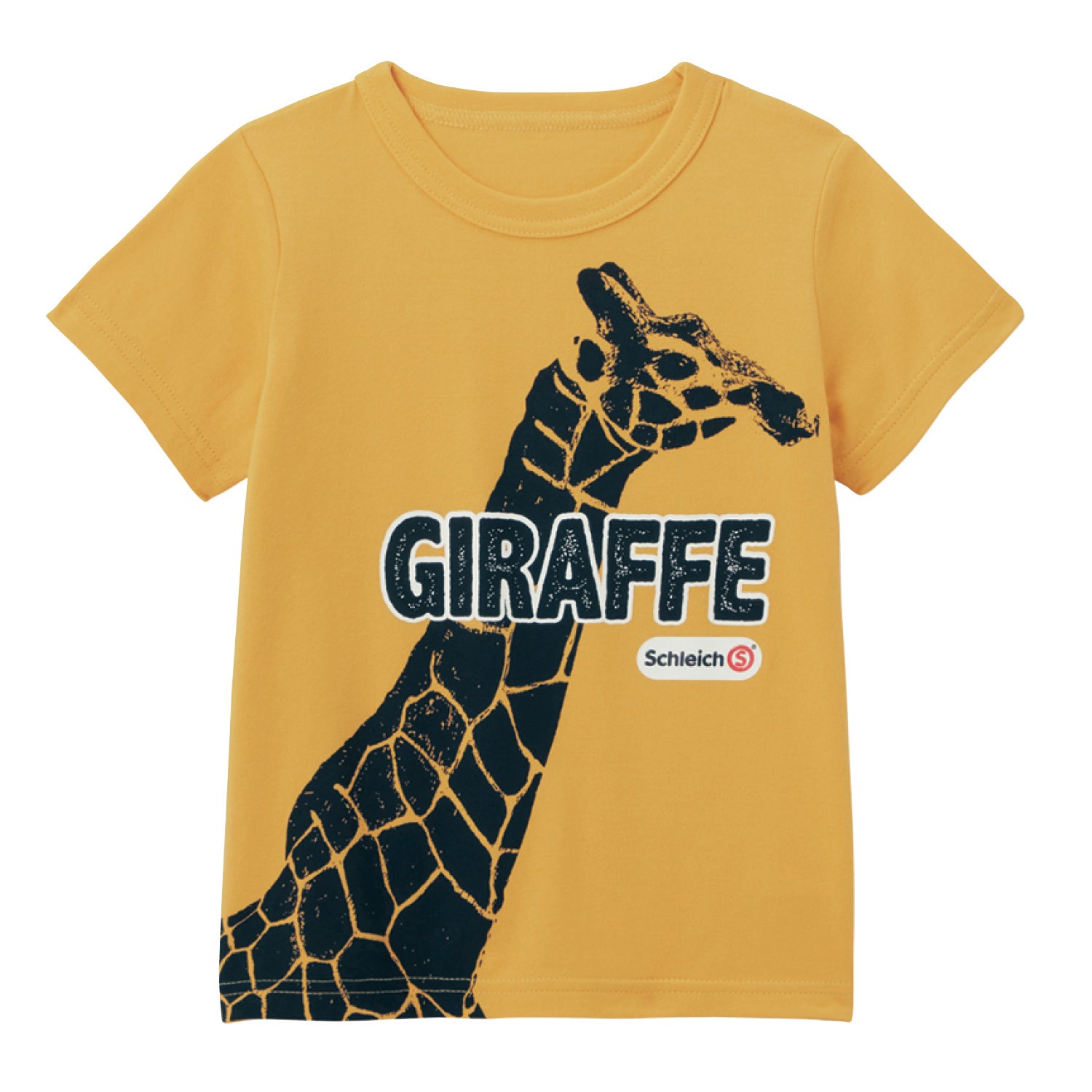 寫實動物天竺棉印花短T-長頸鹿-黃 (90)