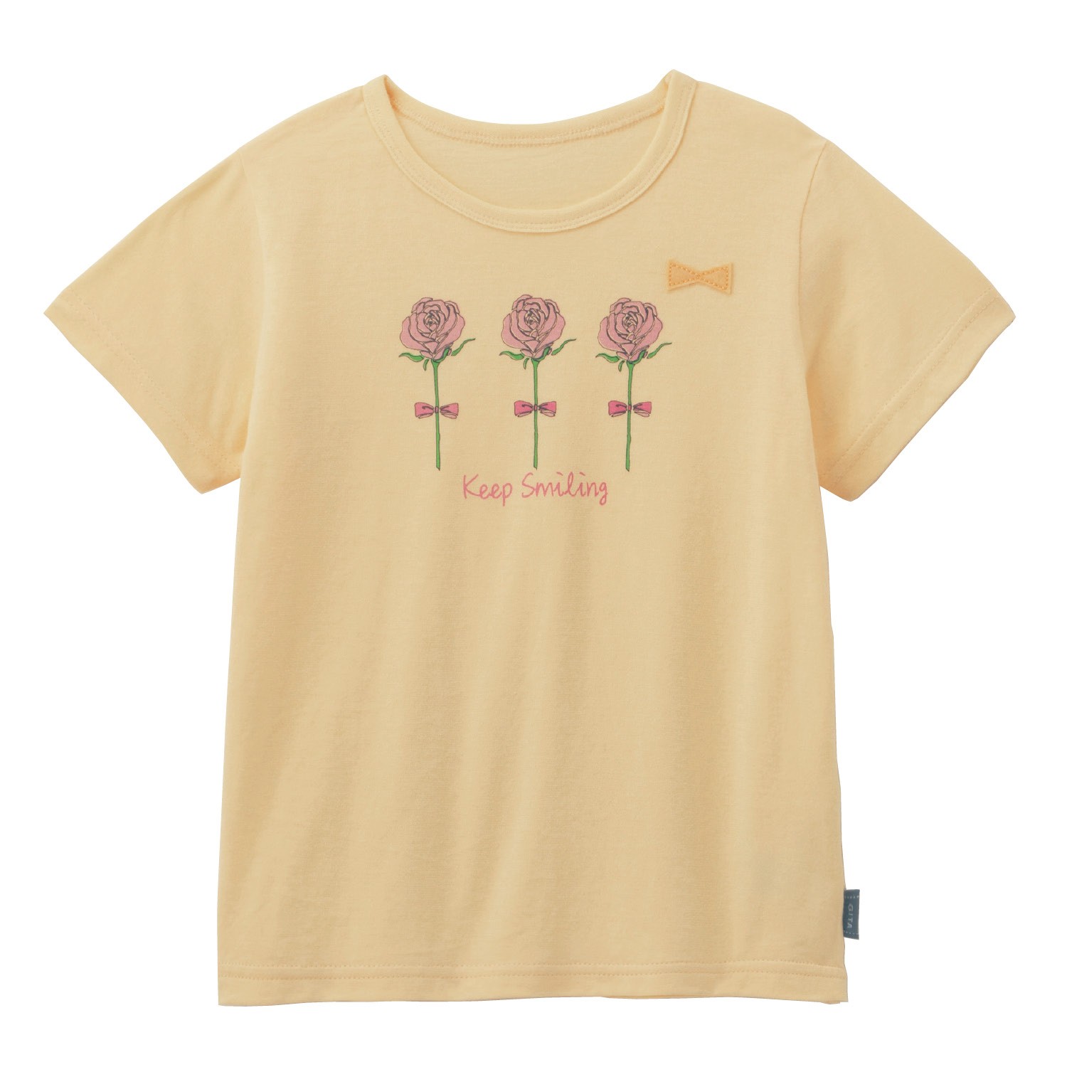 GITA 天竺棉印花短T-浪漫玫瑰-黃 (90)