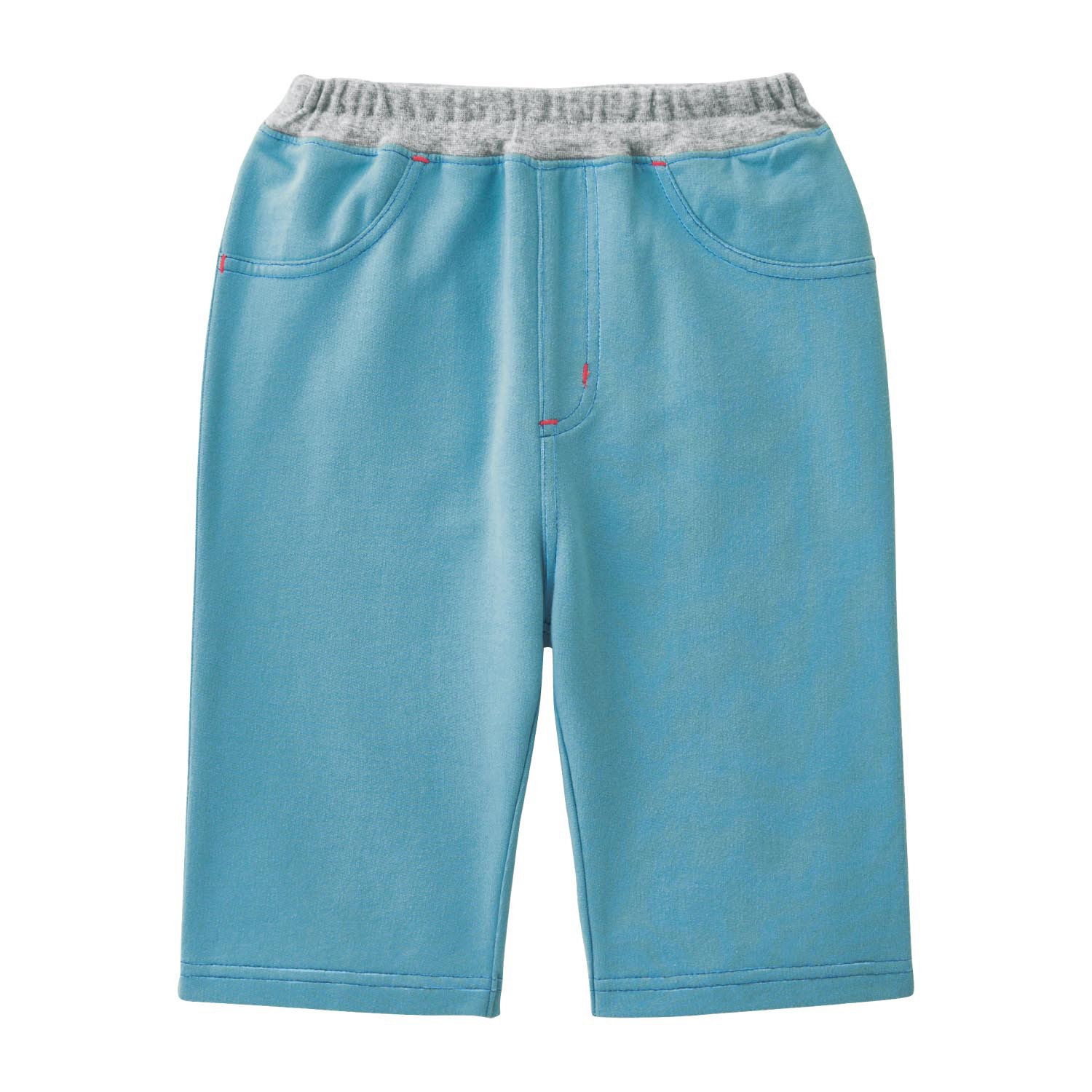 GITA 柔軟舒適百搭口袋七分褲-水藍 (90)