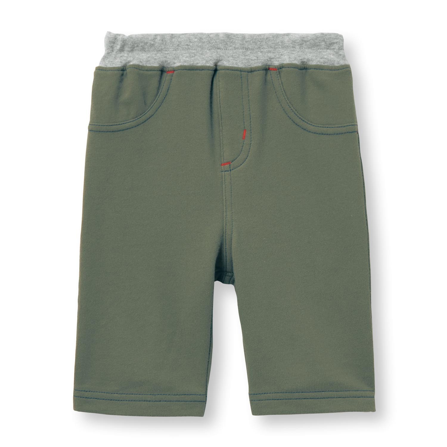 GITA 柔軟舒適百搭口袋七分褲-墨綠 (90)