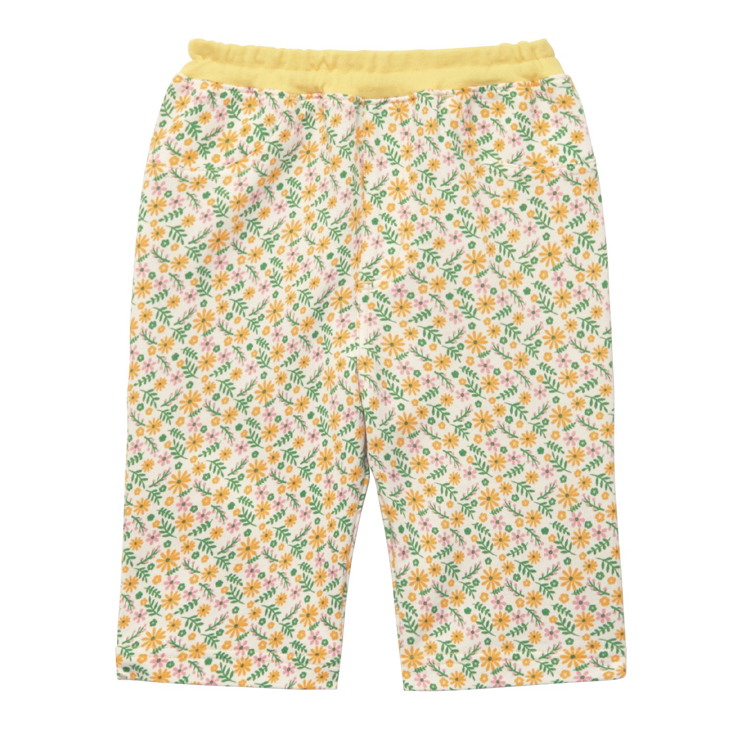 GITA 柔軟舒適百搭口袋七分褲-小黃碎花 (90)