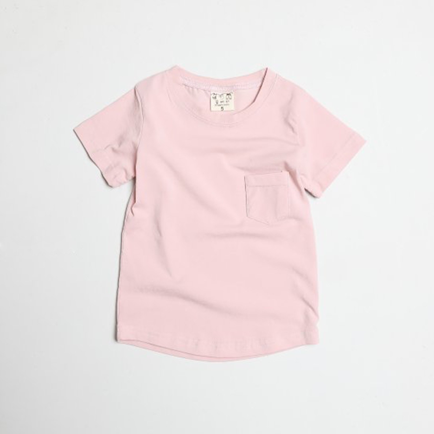 水洗加工布口袋T-粉紅 (5[~93cm])