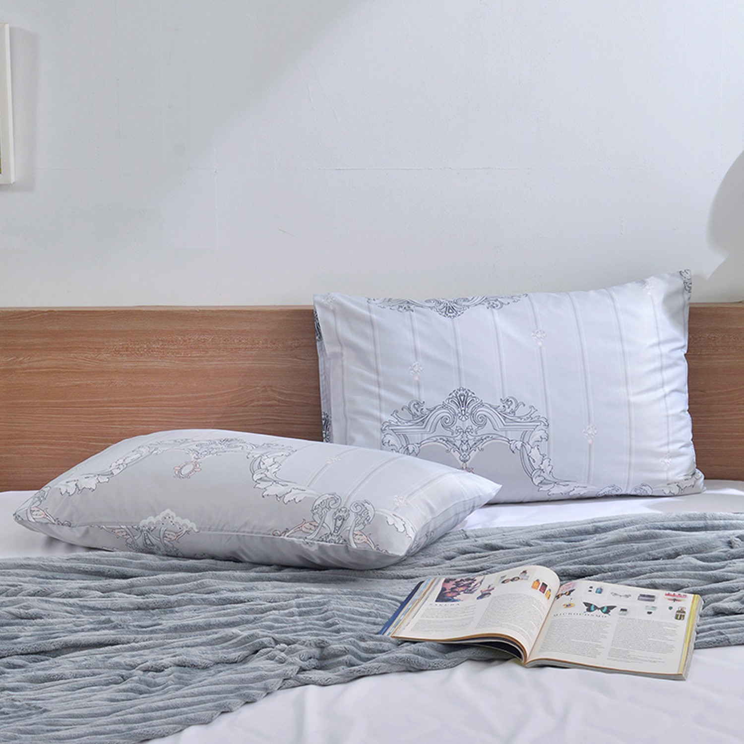 可水洗艾草驅蚊助眠枕套-光影琉璃 (45x75cm)-2入