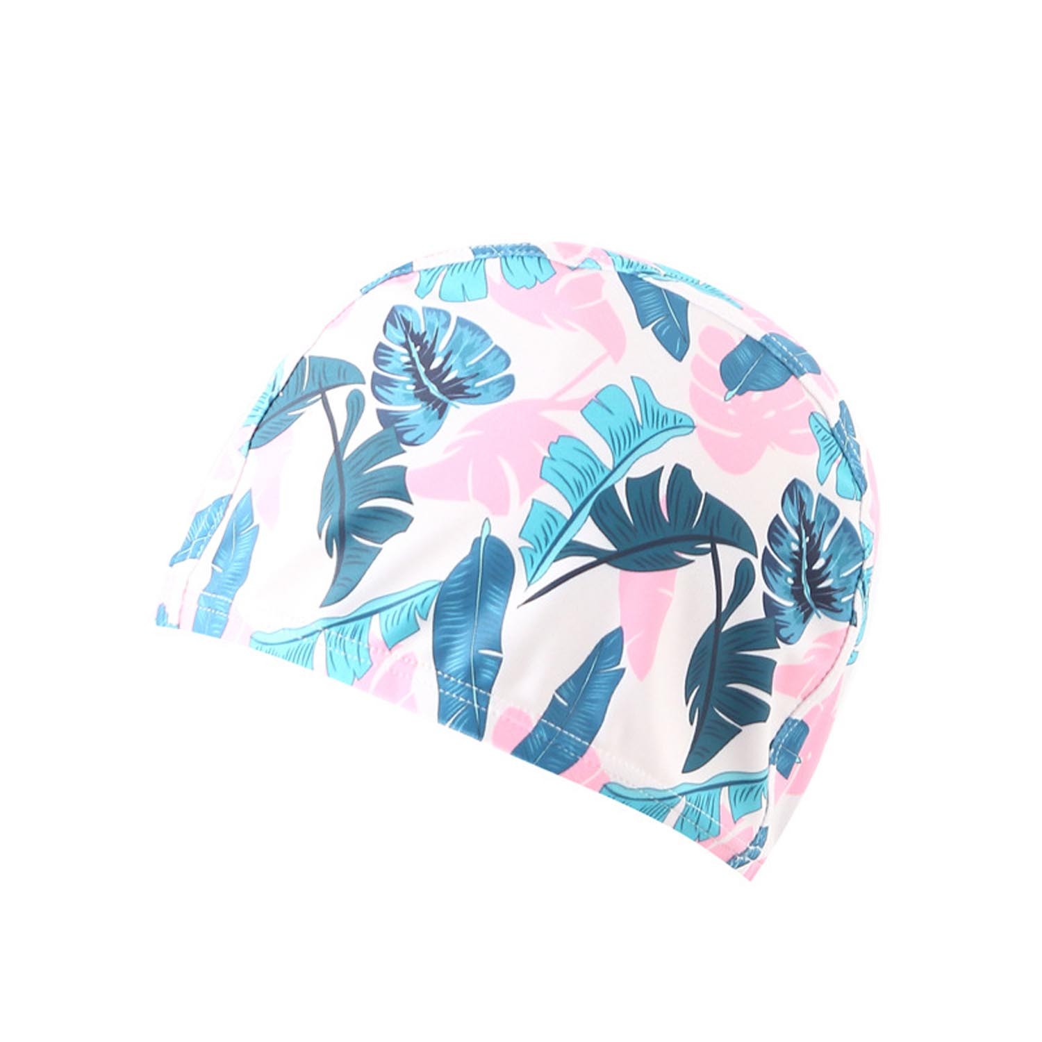 兒童泳帽-葉子-白色 (頭圍48cm)