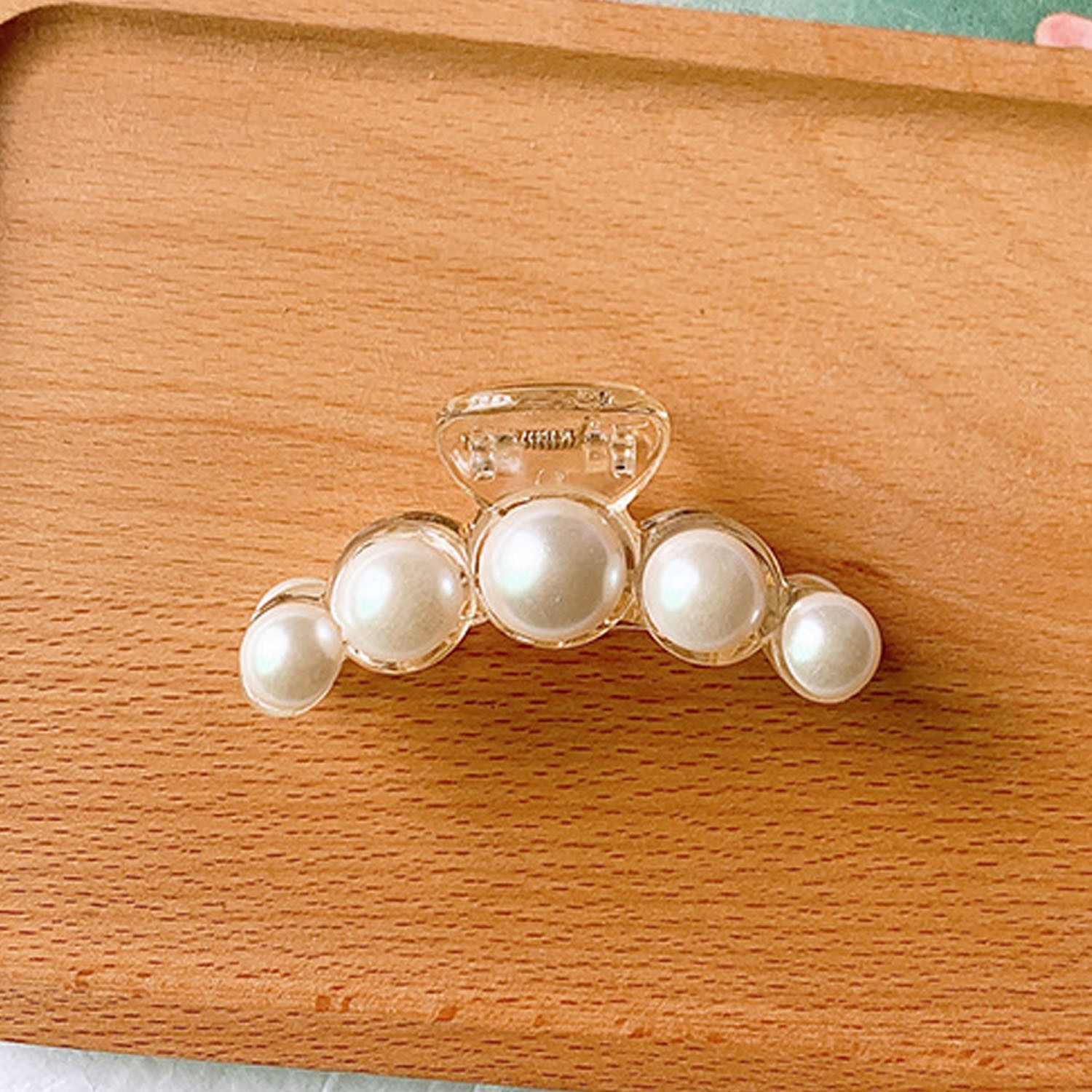 珍珠透明抓夾-粗夾 (中（約6.5cm）)