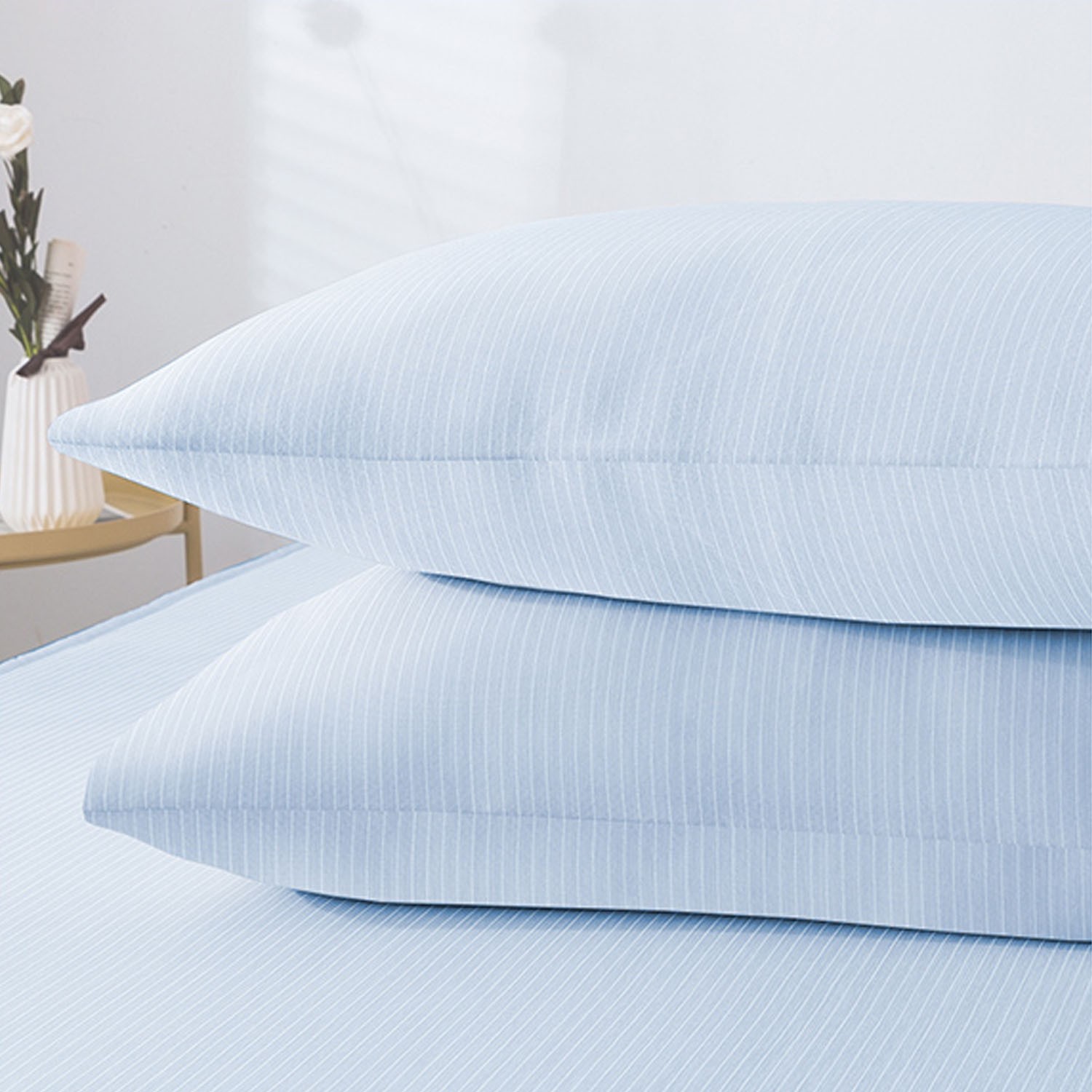 接觸瞬間涼感冰涼水洗QQ枕-寧靜藍-45x75cm-二入