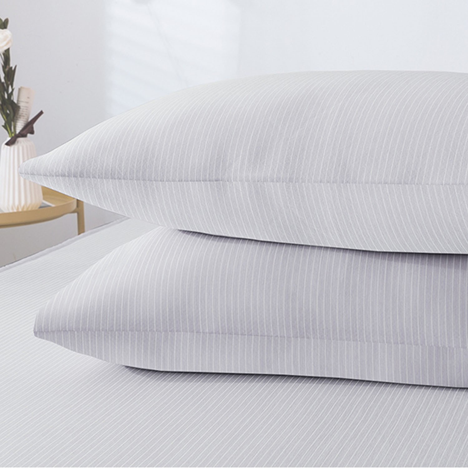 接觸瞬間涼感冰涼水洗QQ枕-星辰紫灰-45x75cm-二入