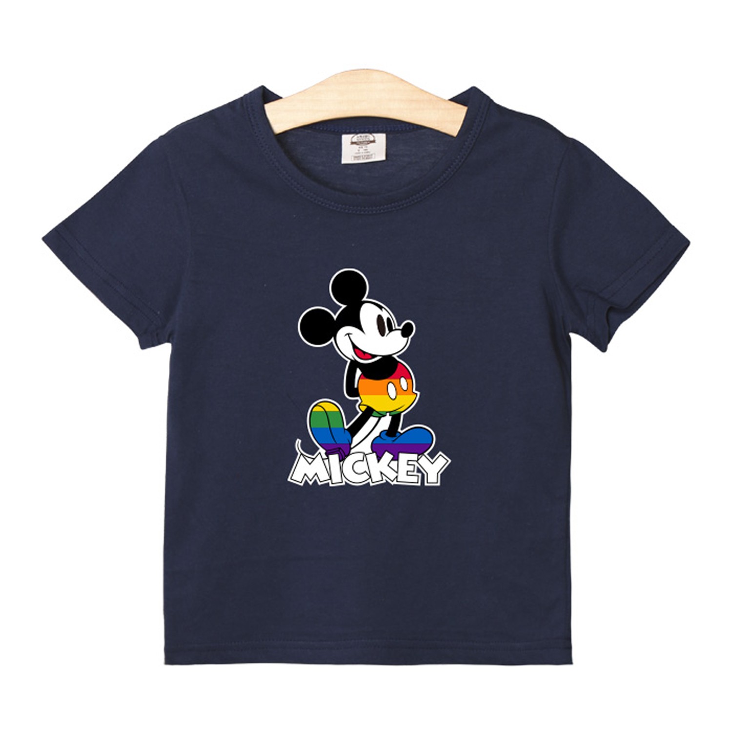 純棉T-彩虹衣米奇-深藍 (110號)
