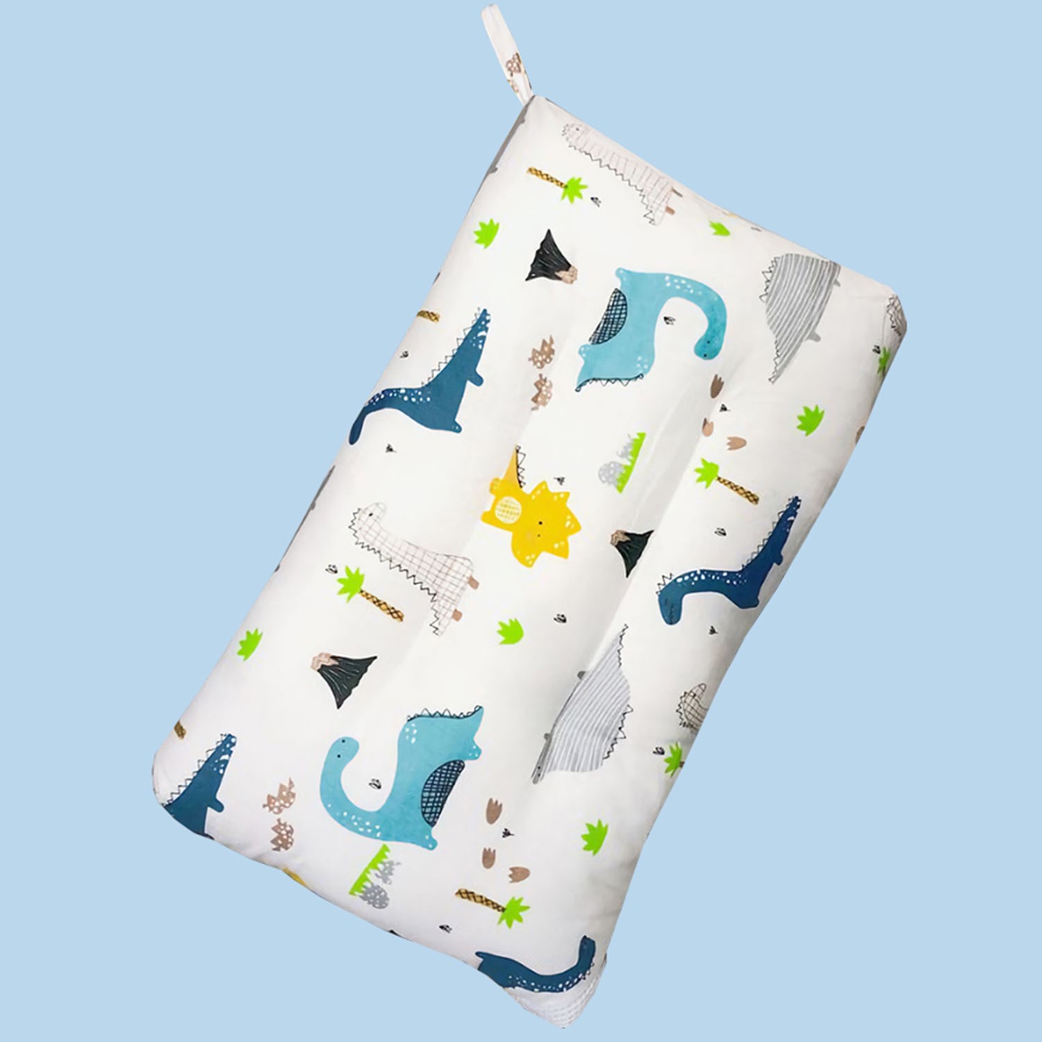 純棉可水洗抑菌兒童枕-恐龍家族 (30x50cm)-1入