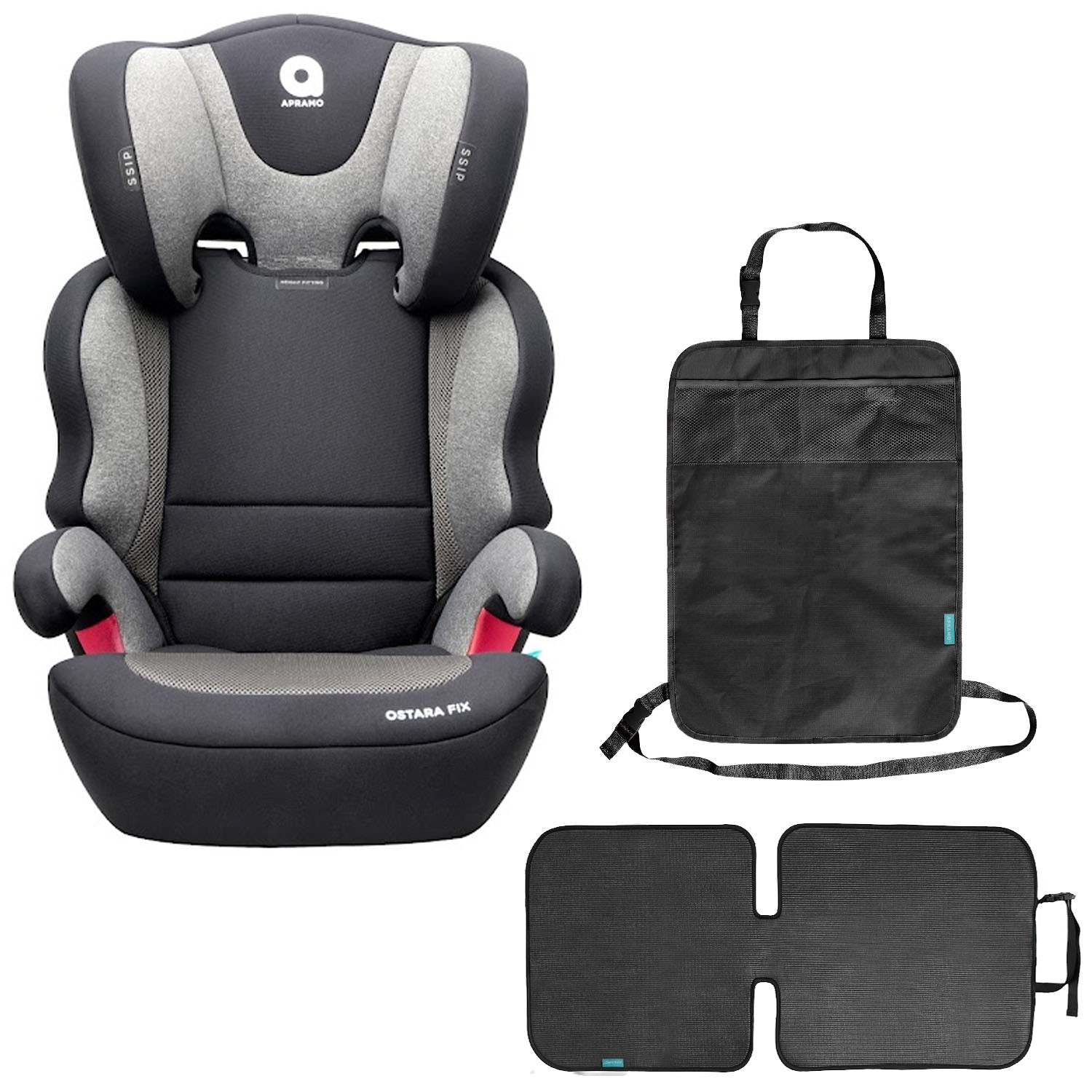 Ostara Fix成長型汽座-銀河灰-附保護墊及防踢墊
