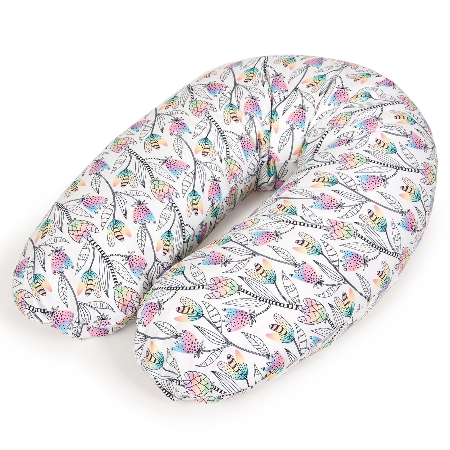 U型多功能孕婦枕-霓虹花舞