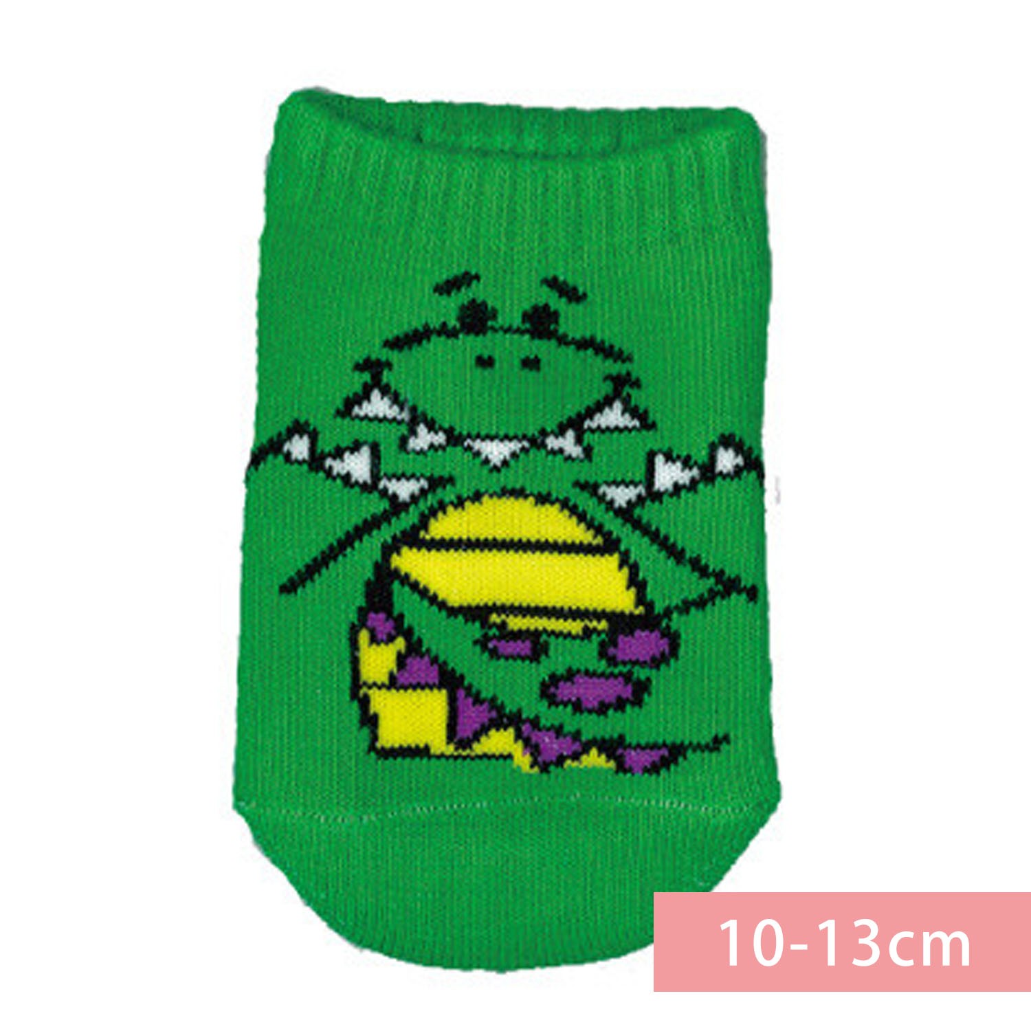 童趣日文插畫短襪-恐龍-綠 (10-13cm(1-3y))