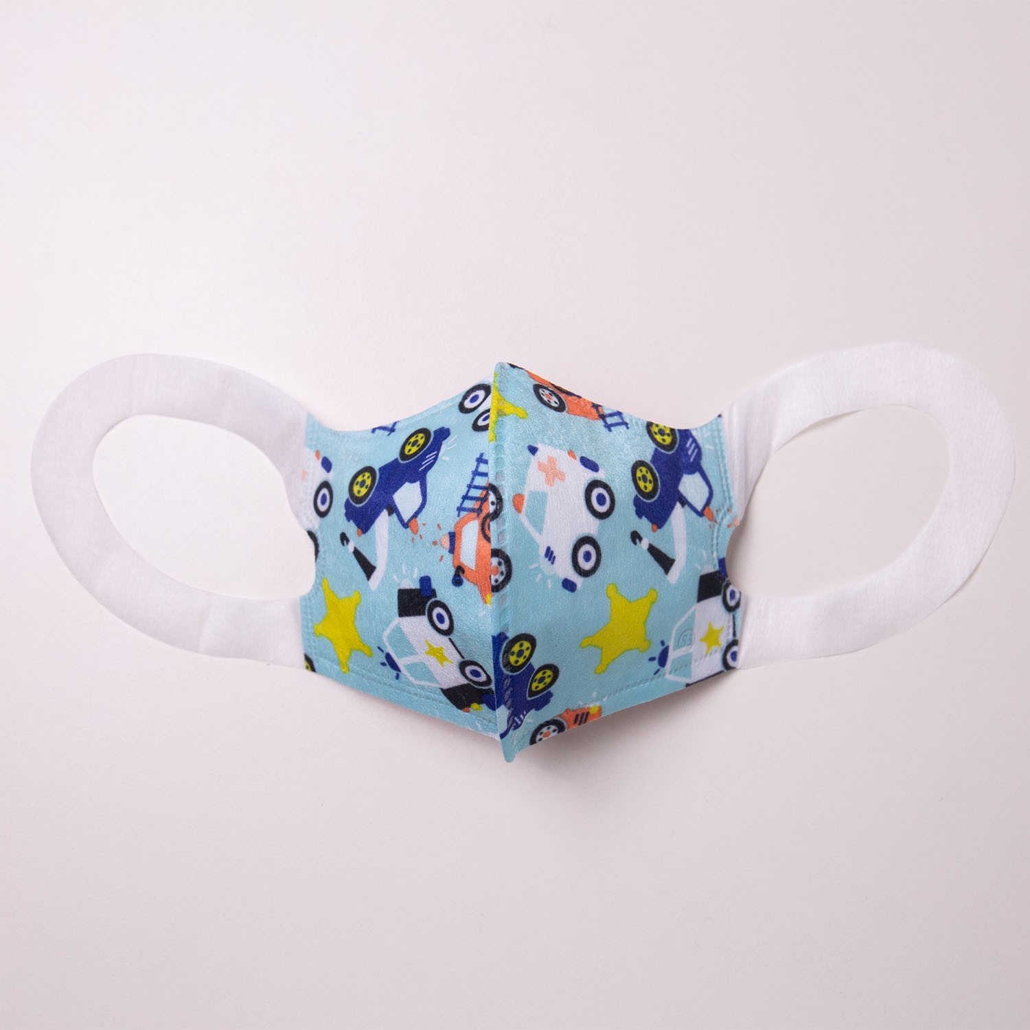 小童/兒童3D立體醫療口罩/台灣製(未滅菌)-車車總動員 (16x11cm-建議5-7歲)-50入/盒