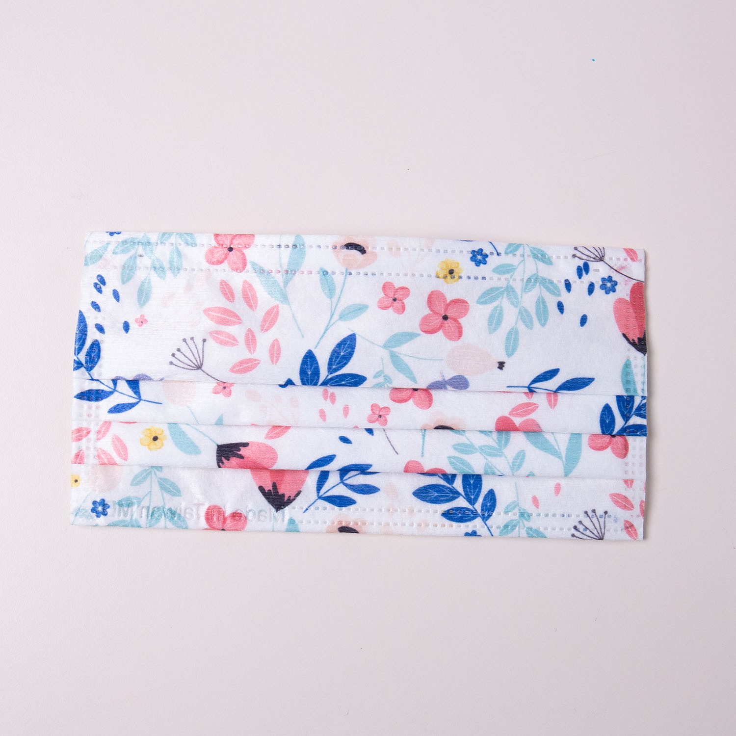 成人平面三層醫用/醫療口罩/雙鋼印/台灣製(未滅菌)-春暖花開 (17.5x9.5cm)-50入/盒