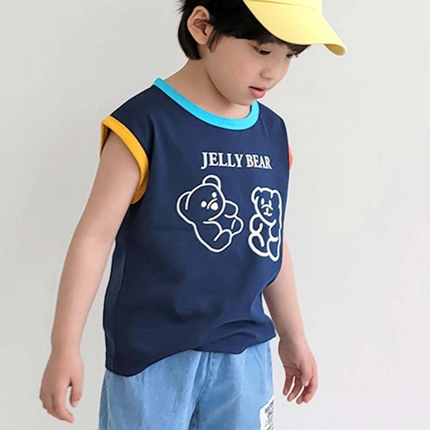 軟糖小熊T-深藍 (5號[90-95cm])