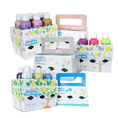 創作手指畫顏料-基本組+晶艷組+螢光組