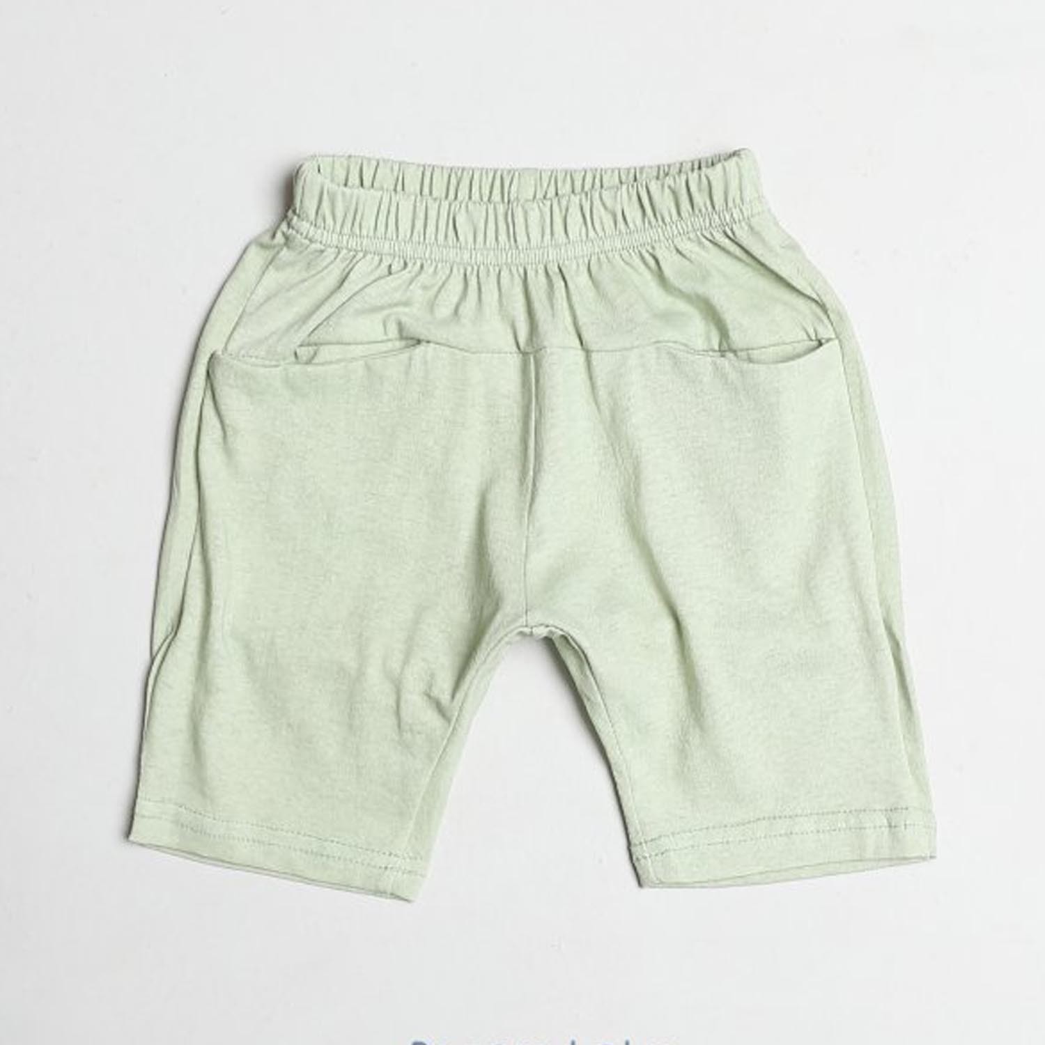 平口袋純棉7分褲-青檸綠 (5[~93cm])
